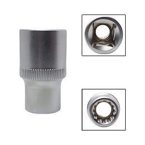 Soquete Estriado 1/2" 11mm Aço Cromo Vanádio