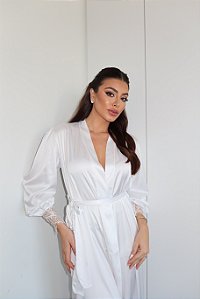 New - Robe de noiva longo com manga bufante