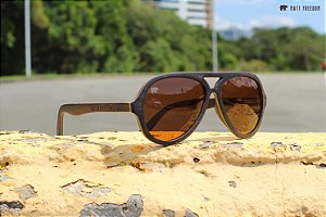 Óculos de Sol Matt F Madeira Detroit