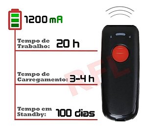 Leitor De Código De Barras Bluetooth sem Fio 1D WD-BT88
