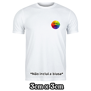 Adesivo Logotipo DTF personalizado 3x3cm