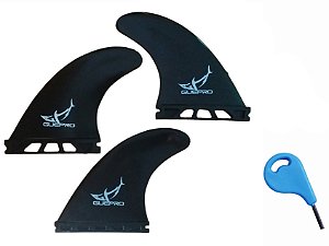 Quilhas Encaixe Similar Future Fins + Chave Chavinha - Kit Surf 10