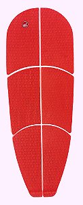 Deck Antiderrapante Stand Up Paddle Sup Vermelho 6 Partes Fresa Cruzada