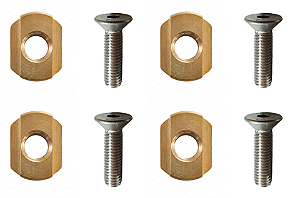 Conjunto Fixação Hidro Foil Buchas E Parafusos M8