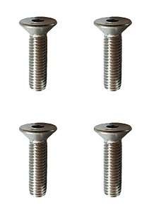 4 Parafusos Allen Cabeça Chata M8 Em Inox Para Hidro Foil