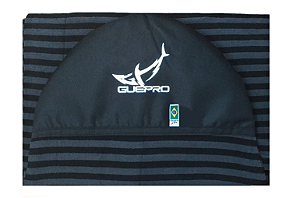 Capa Atoalhada Camisinha Prancha Surf Funboard 7'8 Grafite e Preto