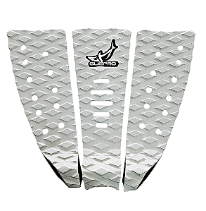 Deck Antiderrapante Surf Guepro Asinha Fresado 3 Peças Cinza Claro