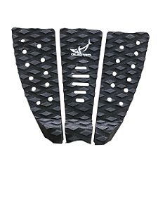 Deck Antiderrapante Surf Guepro Asinha Fresado 3 Peças Preto