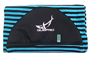 Capa Atoalhada Camisinha Prancha Surf Funboard 6'8 Azul Claro e Preto