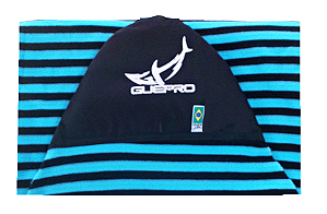 Capa Atoalhada Camisinha Prancha Surf 5'9 Azul Claro e Preto