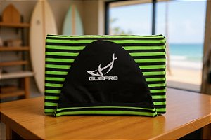 Capa Atoalhada Camisinha Prancha Surf 7'0" Verde e Preto