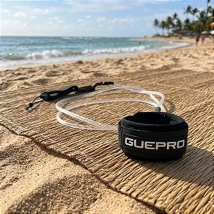 Leash Surf 6 Pés Guepro Cristal Transparente 6,5mm Duplo Girador