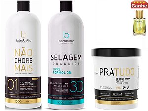 Kit Borabela 3D selagem + Shampoo Antiresiduos + Pratudo 1kg
