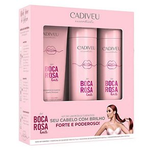 Kit Cadiveu Boca Rosa Hair - Shampoo + Condicionador + Pré Shampoo