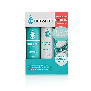 Kit Completo Hidratei SHRP Gloss Shampoo 250ml + Condicionador 200ml + Brinde Mini Proteína 10g