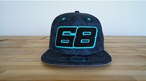 BONÉ #68 CAMUFLADO AZUL ABA RETA SNAPBACK