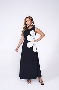 Vestido flora lunelli| Preto