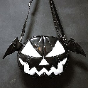 Bolsa Abóbora Halloween Black com Asas