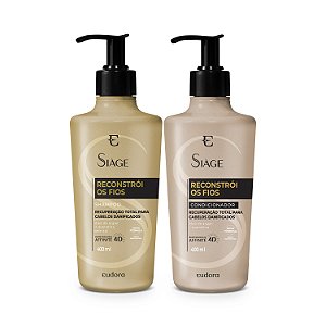 Combo Reconstrói os Fios: Shampoo 400ml + Condicionador 400ml