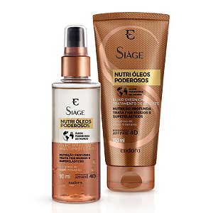 Combo Nutri Óleos Poderosos: Óleo Bifásico 90ml + Elixir Capilar 150ml