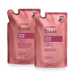 Combo Refil Nutri Rosé: Shampoo 400ml + Condicionador 400ml