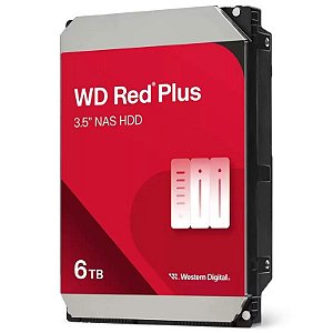 HD WD RED Plus NAS Para Servidor 24x7 6TB SATA 6GB/s 3.5”
