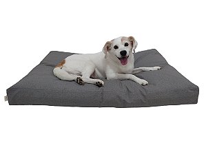 Almofada Futon para Cachorro Impermeável Acquablock Cinza Grafite