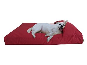 Cama Divã para Cachorro Impermeável Acquablock Vermelho Bordô
