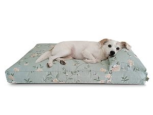 Cama Divã para Cachorro Floral Verde