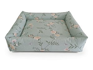 Cama Cachorro Floral Verde