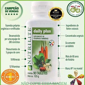 Daily Plus E Cal Meg D 100% Orgânico Nutrilite Amway Orignal