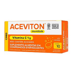 Aceviton Suplemento Alimentar 1g Imunidade Vitamina C,  10 Comprimidos Efervescentes Cimed