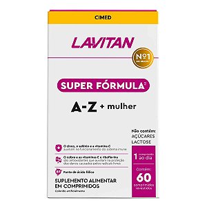 SUPLEMENTO VITAMÍNICO LAVITAN A-Z + MULHER 60 COMPRIMIDOS