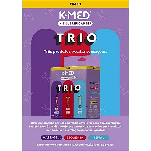 Kit K-Med Trio Lubrificante Íntimo Neutro, Esquenta e Esfria 50g cada