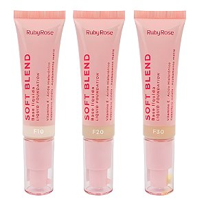 Base Líquida Soft Blend Ruby Rose Vitamina E + Hialurônico