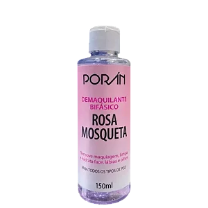 Demaquilante Bifasico Rosa Mosqueta 150ml - Poran