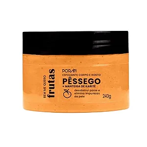 Esfoliante Corporal e Facial Pessego Poran 240g