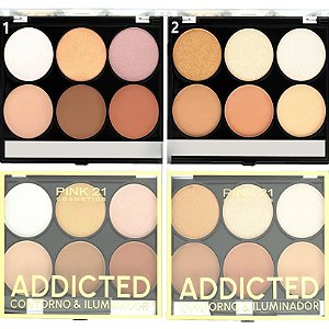 Paleta de Contorno e Iluminador Addicted Pink 21