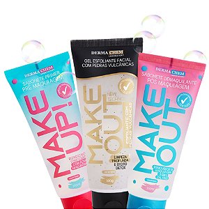 Combo Pré e Pós Maquiagem + Esfoliante Pedras Vulcânica Dermachem