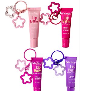 LIP BALM COM CHAVEIRO KIDS JUVENIL BELLE ANGEL - ESCOLHA O SEU!