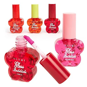 Lip Gloss Teen Leve Rosadinho Formato de borboleta Vivai