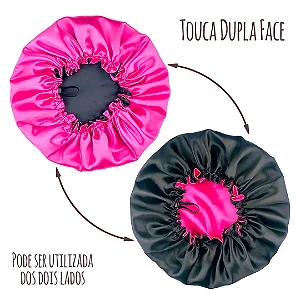 Touca de Cetim Dupla Face com Elástico Ajuste Cores Diversas