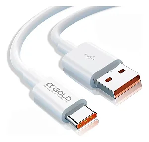 CABO DE CARREGAMENTO TURBO USB-A-USB-C 6A A GOLD PREMIUM
