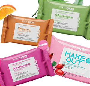TOALHAS DEMAQUILANTES DERMACHEM - FÓRMULAS ESPECÍFICAS