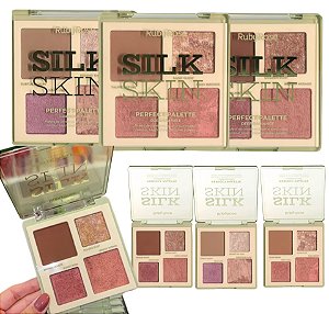 PALETA DE CONTORNO, BLUSH E ILUMINADOR SILK SKIN RUBY ROSE