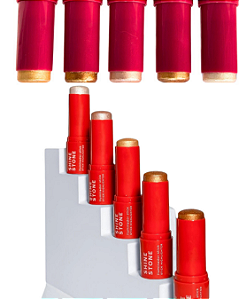 Iluminador Stick Shine Stone Ruby Rose Textura Cremosa