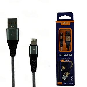 CABO USB PARA IPHONE 3.4A 1M HBT-8808 INOVA