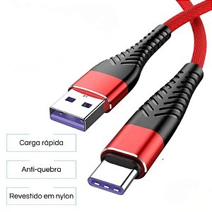 CABO USB-C INOVA CBO-20014 CARREGAMENTO RÁPIDO 65W