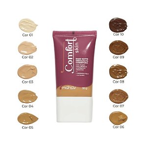 BASE MATTE COMFORT SKIN COBERT MÉDIA/ALTA NO TRANSFER 30G MAHAV