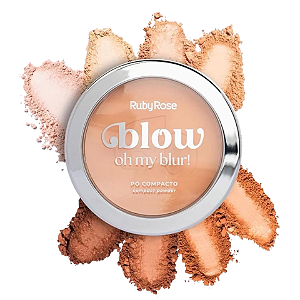 PÓ COMPACTO OH MY BLUR BLOW RUBY ROSE COBERTURA AVELUDADA